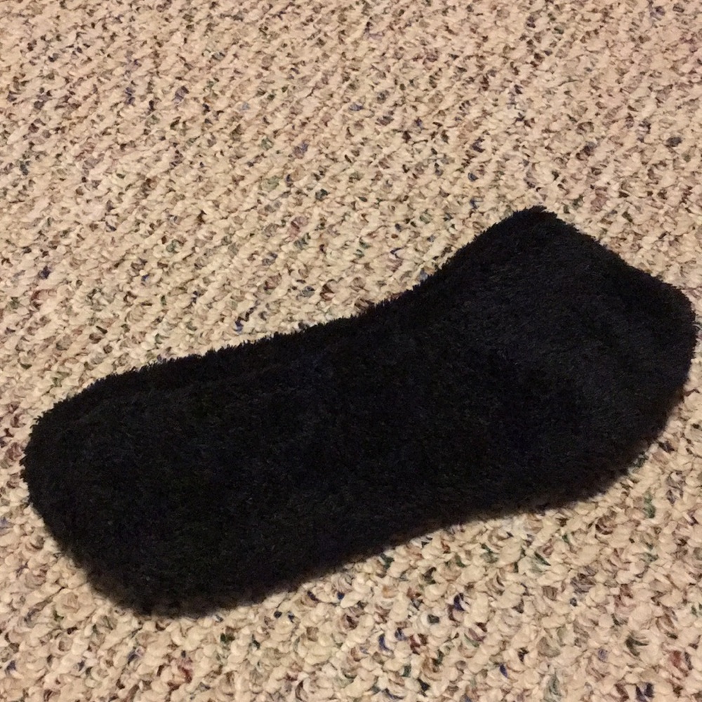 Black fuzzy socks